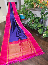 Load image into Gallery viewer, Pure Kanchi Pattu - Blue and pink

