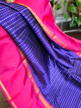 Load image into Gallery viewer, Pure Kanchi Pattu - Blue and pink
