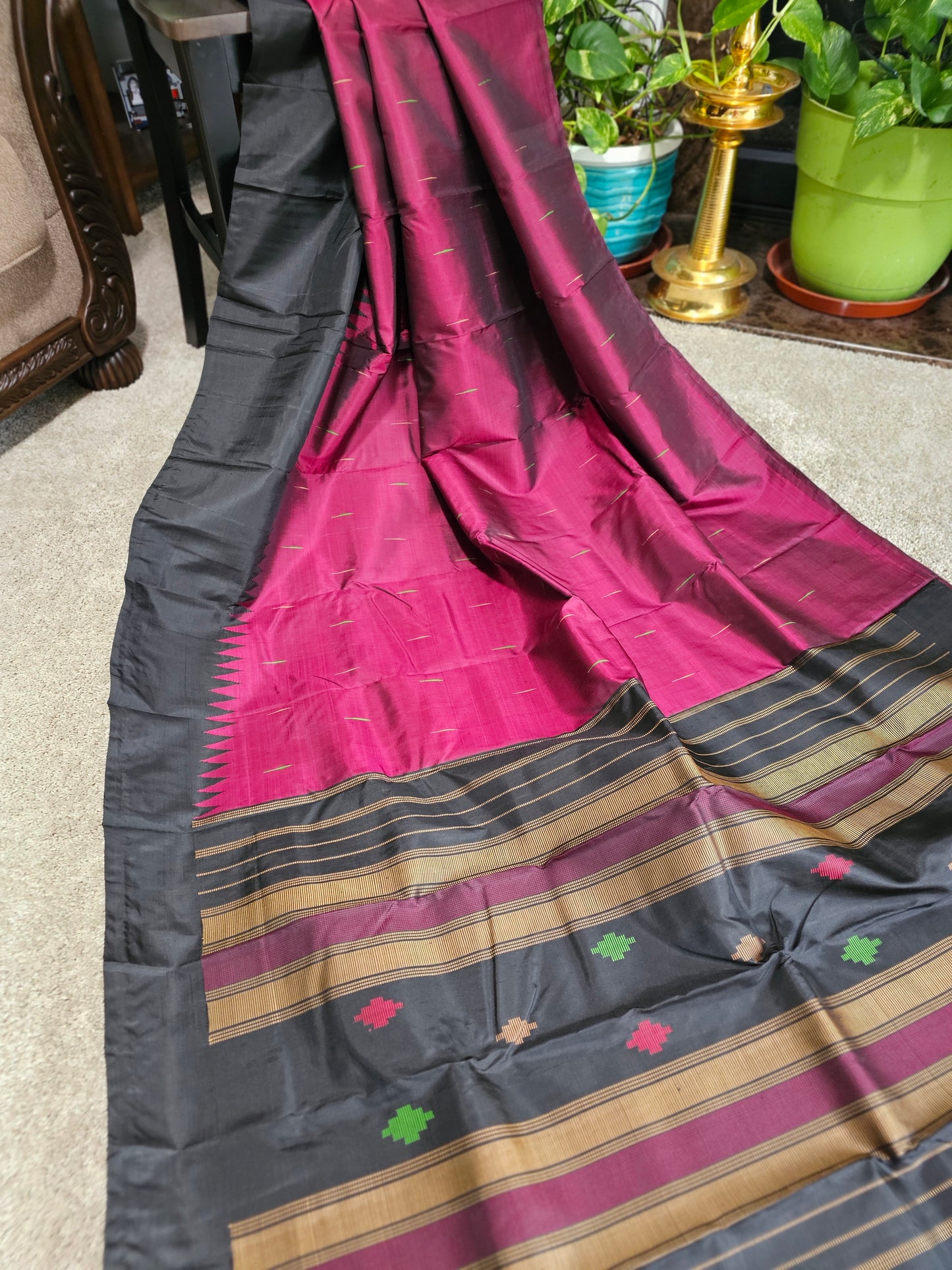 Pure Kanchi Pattu - Areoplane pattern