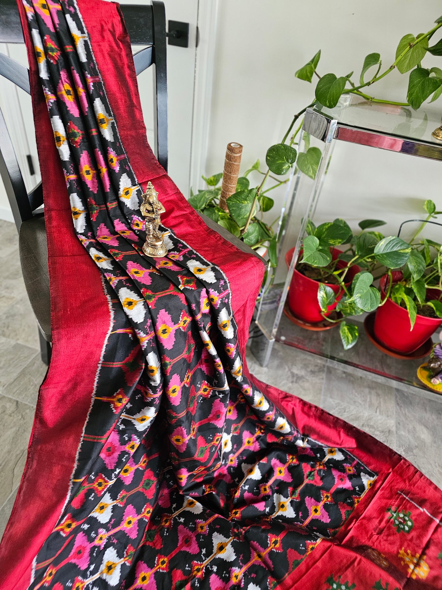 Pure Ikkat Silk - Metallic colors