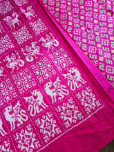 Load image into Gallery viewer, Pure Ikkat Silk - Fuchsia Pink
