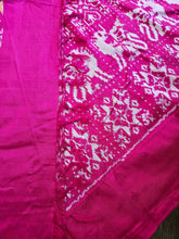 Load image into Gallery viewer, Pure Ikkat Silk - Fuchsia Pink
