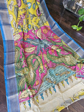 Load image into Gallery viewer, Pen Kalamkari on Soft silk
