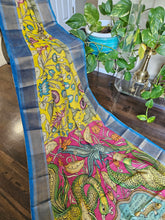 Load image into Gallery viewer, Pen Kalamkari on Soft silk
