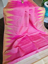 Load image into Gallery viewer, Pure Kanchi Pattu - 8 Kol - Lotus Pink and Cream border
