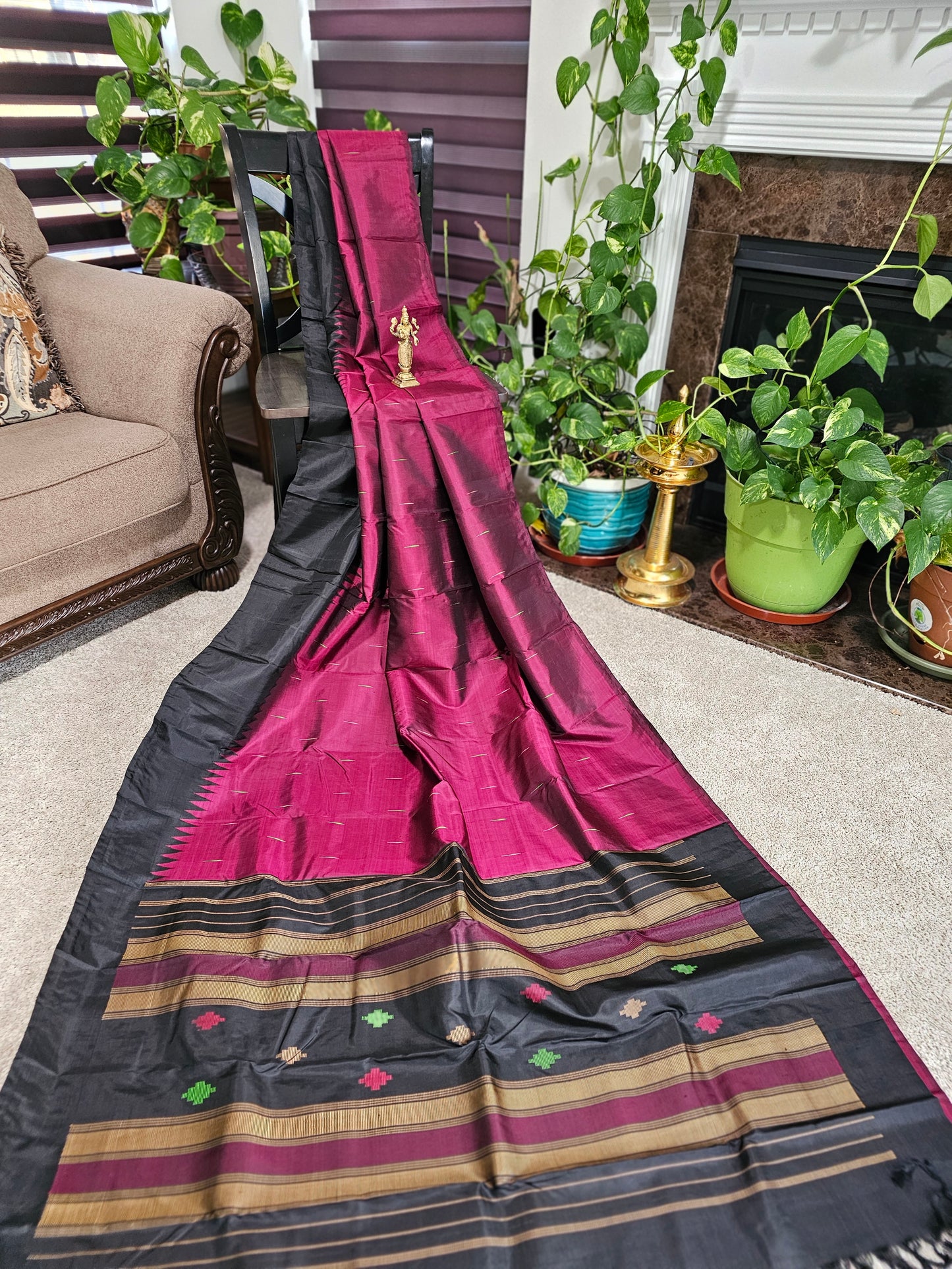 Pure Kanchi Pattu - Areoplane pattern