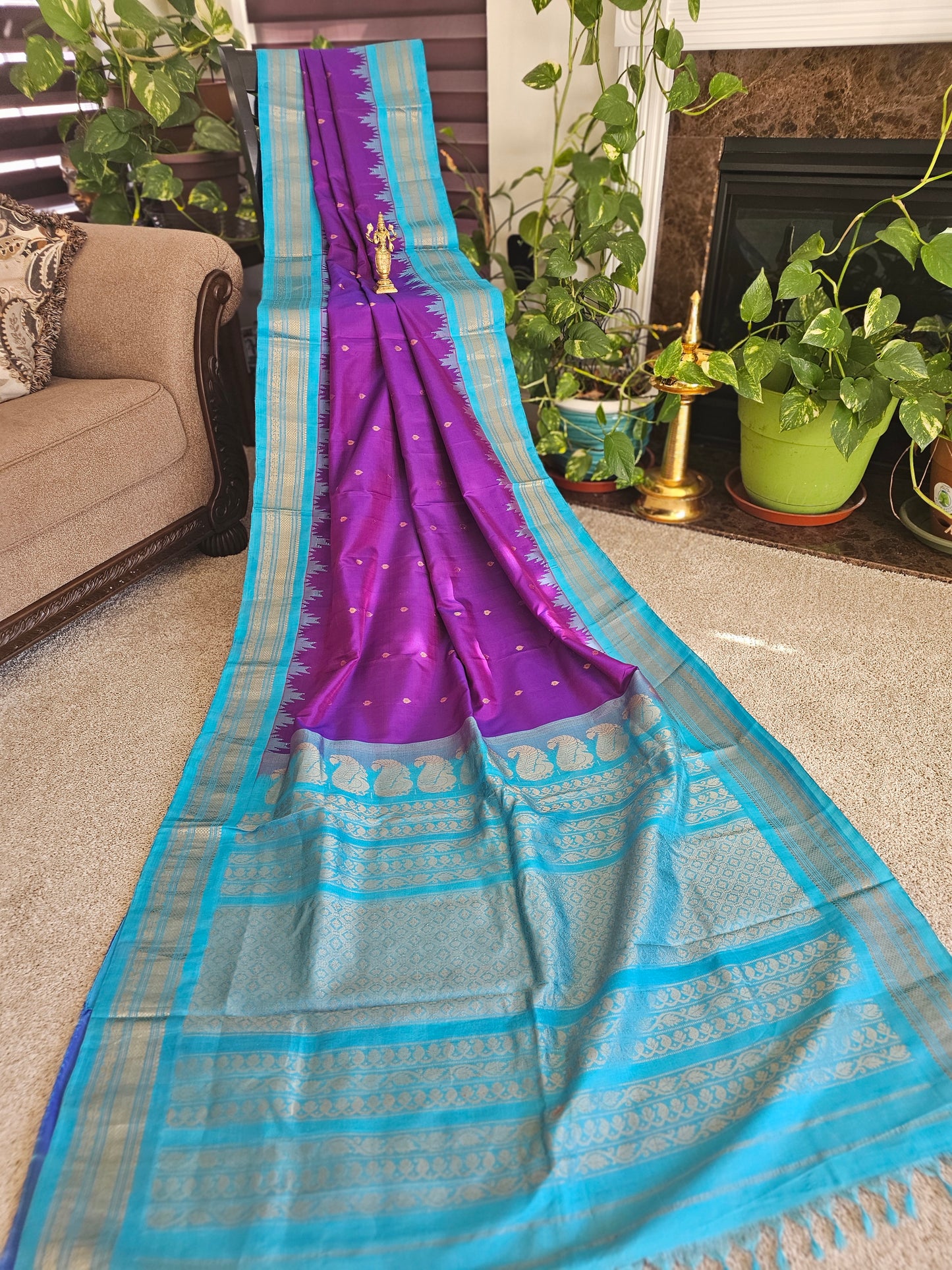 Pure gadwal silk