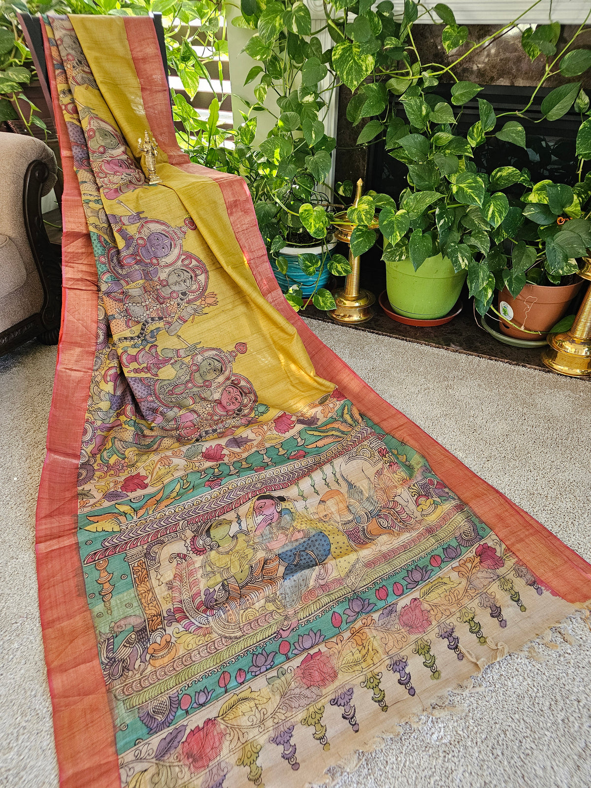 Pure kalamkari on tussar
