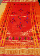 Load image into Gallery viewer, Lemon Yellow - Double Shade with Paithani border (Pure Pattu)
